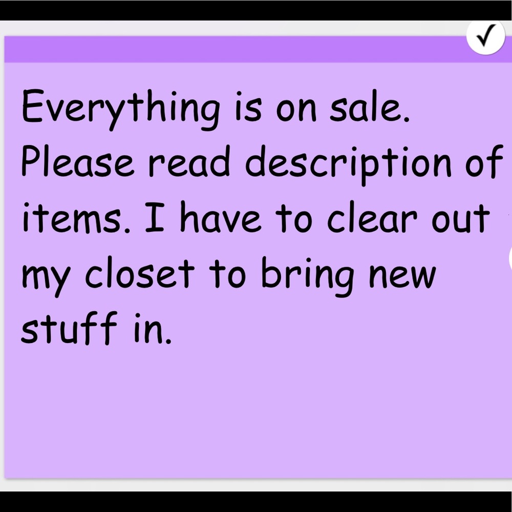 Closet sale ! Clear out time